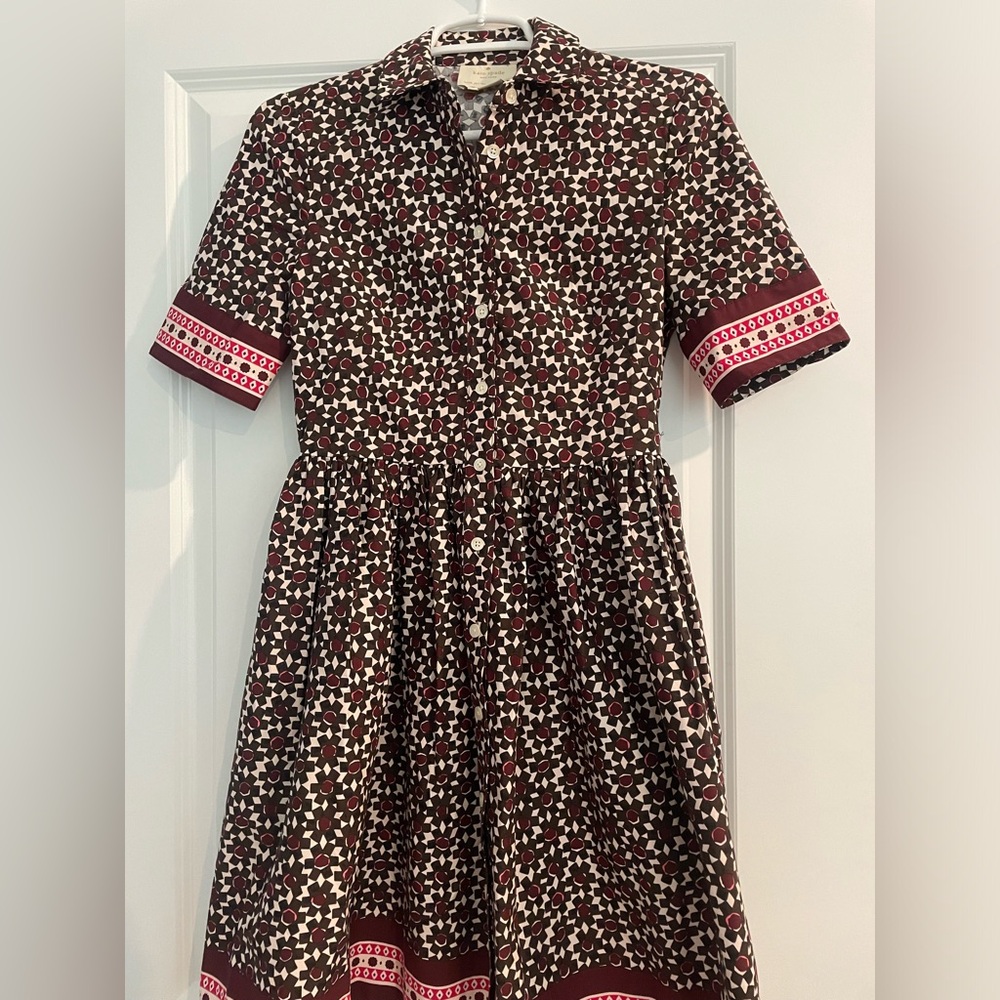 Kate Spade Patterned Shirt Dress Size 0